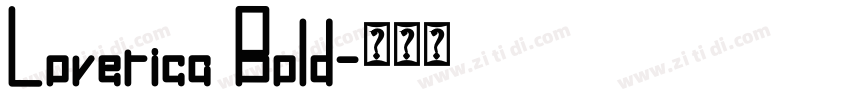 Loverica Bold字体转换